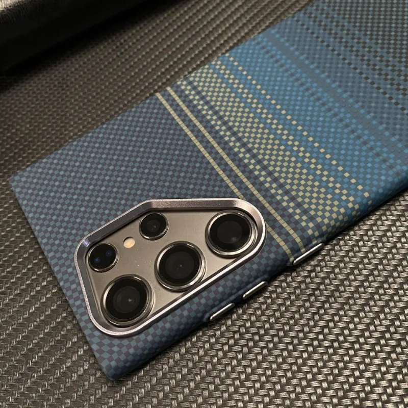 ELVEV Luxury Carbon Fiber Kevlar Pattern Protective Phone Case