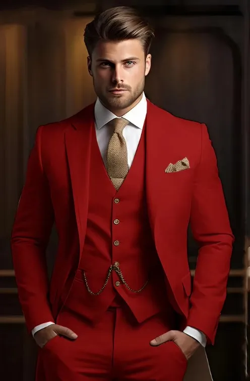 3 Piece Fashion Beige Suits Men Formal Party Business Blazer Shawl Lapel Wedding Groom Tuxedo Jacket Vest Pants Costume Homme formal suit business men clothing