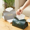 New PU Leather Tissue Box Car Tissue Box Creative Home Living Room Holder Hotel Carton Household Storage Decoration 1