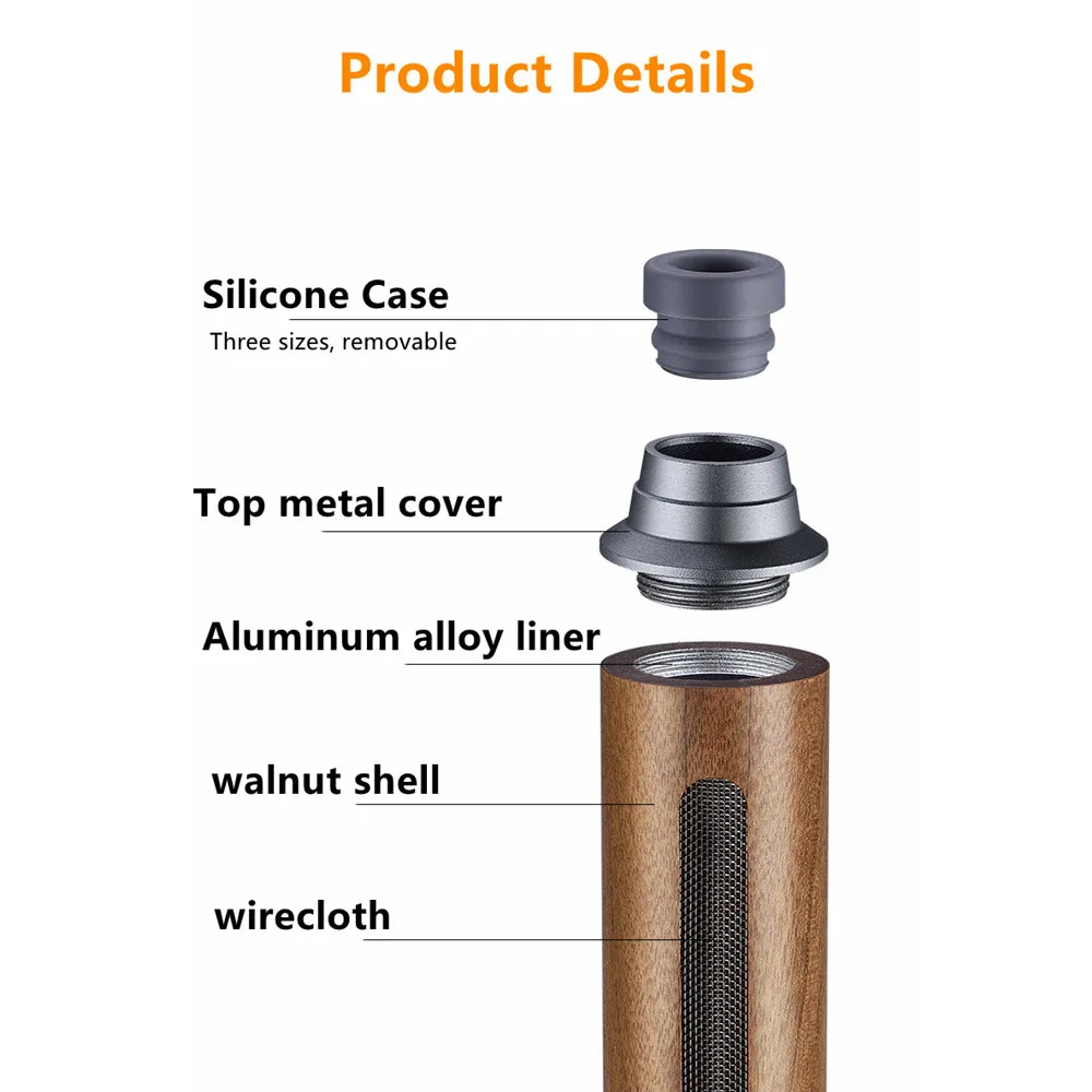 Portable Pocket Ashtrays Outdoor Fireproof Cigarette Cover Mini Walnut Smoking Accessories Ash Tray for Car Travel silicone ashtray air purifier ashtray wood ashtray cigarettes ashtray portable ashtray stainless steel ashtray metal ashtray ceramic ashtray