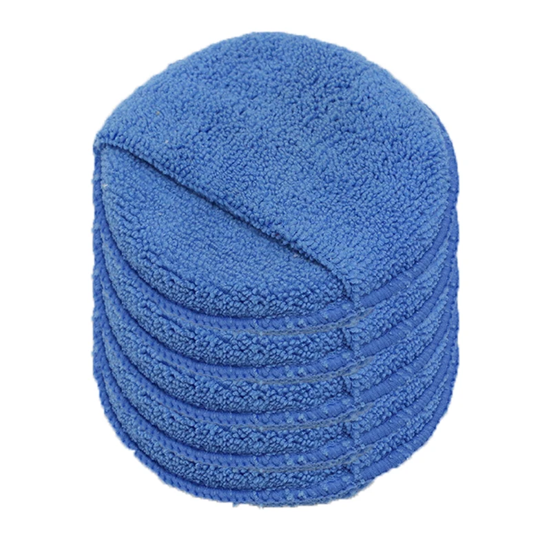 2/5/10Pcs 5-inches Microfiber Wax Applicator Pad Ultra Soft Car Polishing Sponge with Finger Pocket Auto Care Polish Foam Sponge 6