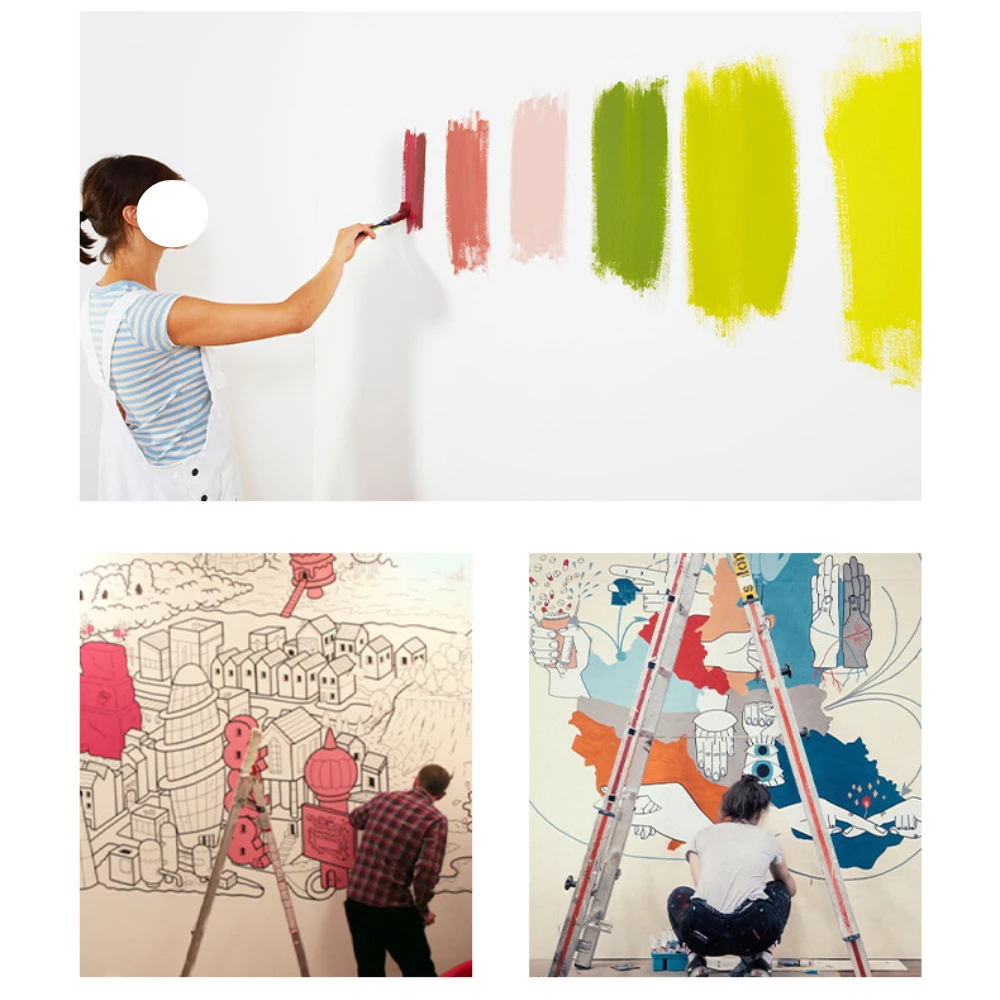 1PC Art Painting Watercolor Oil Painting Brush Paint Acrylic Wall Paint DIY Wall Brush Art Supplies