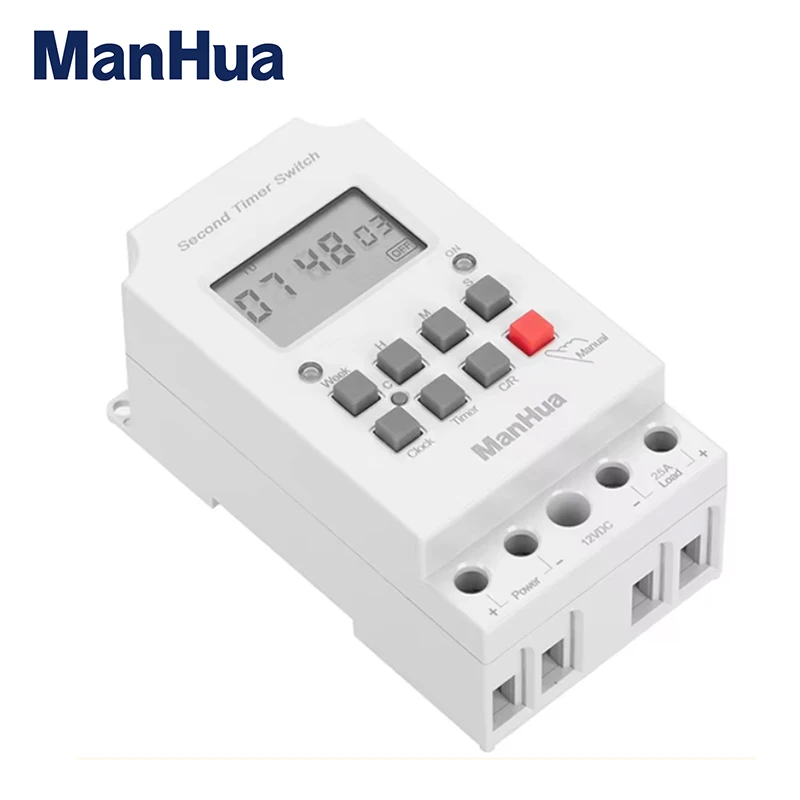 ManHua Din Rail MT316S  12VDC 25A Programmable Timer Automatic Multifunctional Electronic Digital Time Switch 2