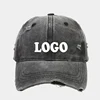 Cap with Name Customized Broken Burr Snapback Cap Sunscreen Customized Broken Burr Washed Baseball Cap For Women Men 1