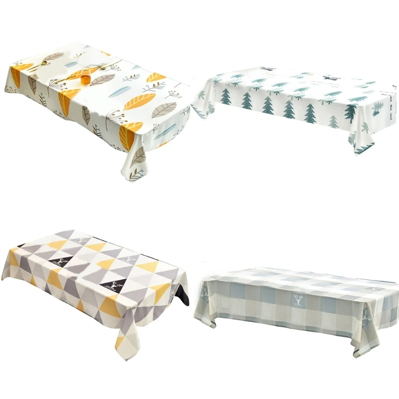 

2023 New Restaurant Kitchen Rectangular Tablecloth Table Decorations for Kitchen Dinning Room Oilproof Waterproof Wedding Cloth