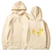 Nouveau King Queen sweat à capuche unisexe Couples sweat à capuche Harajuku streetwear à manches longues saint valentin sweat à capuche 2