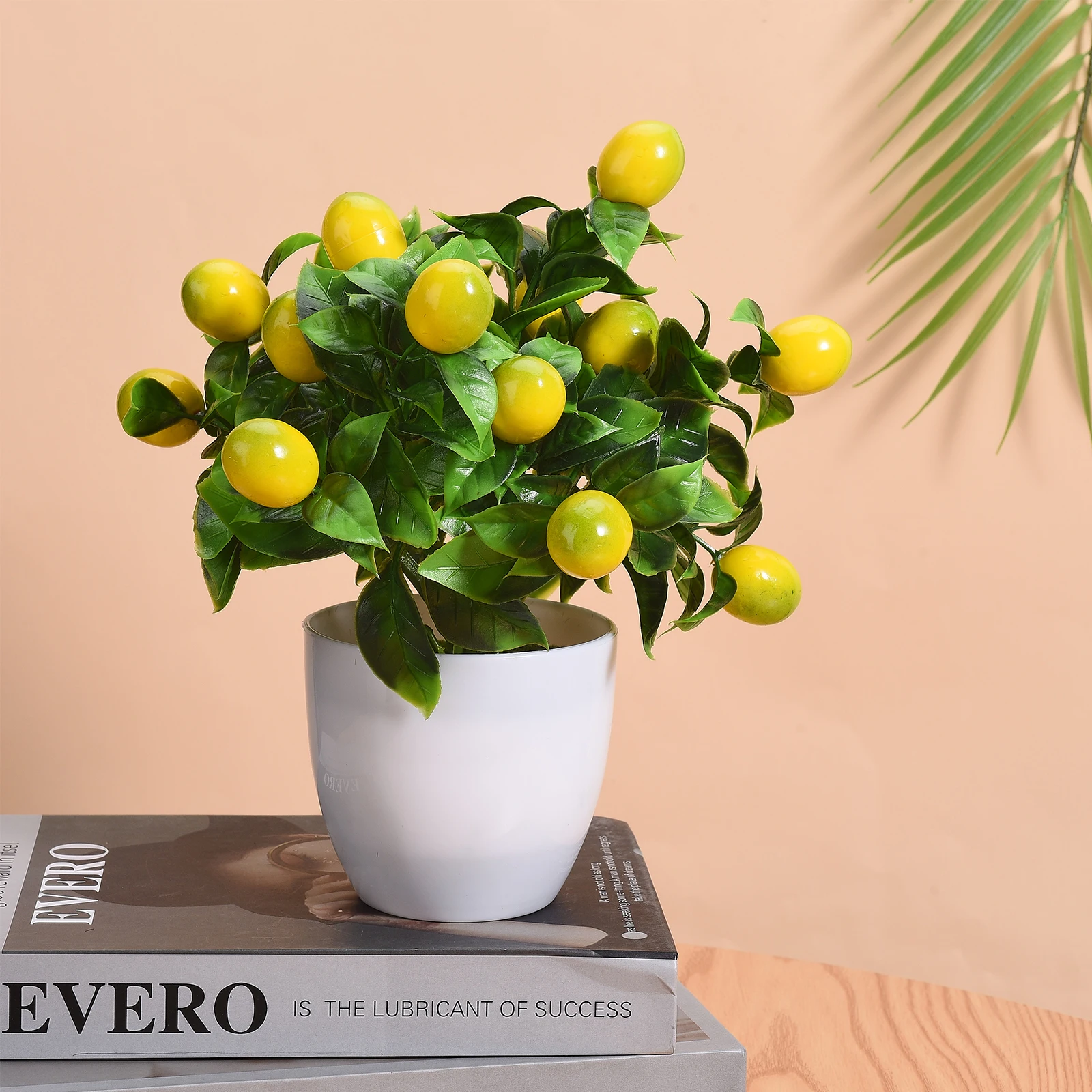 Artificial Plant Simulation Lemon Fruit Pot Planting Green Home Decoration Potted Fake Plants Desktop Ornament Lemon Tree Flower