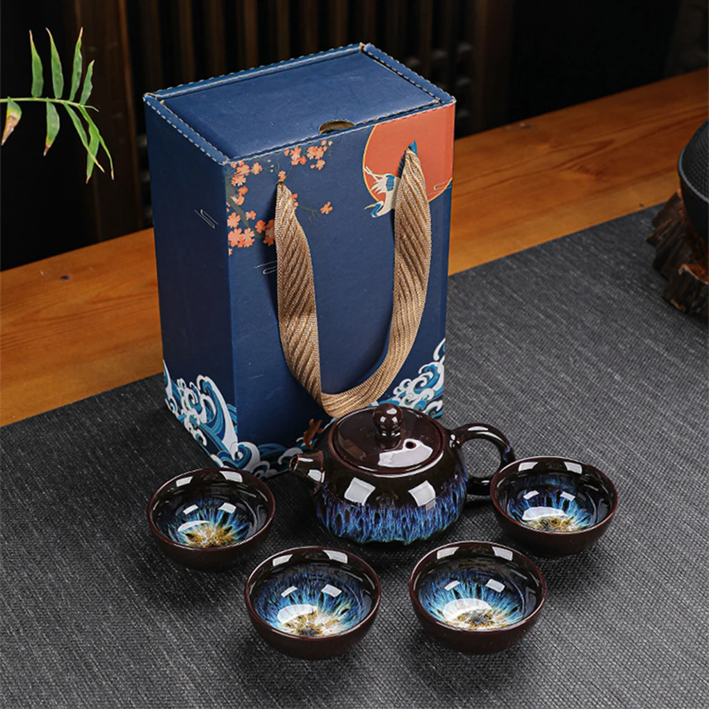 

Hotel Portable Ceramic Vintage Style Tea Pot Cup Set Business Meeting Traditional Teapot Teacup Assorted Kit Teaware