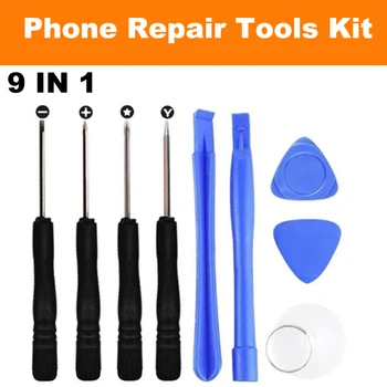 9 in 1 telefono cellulare apertura schermo leva kit di strumenti di riparazione smartphone smontare set di cacciaviti per iPhone Samsung Xiaomi