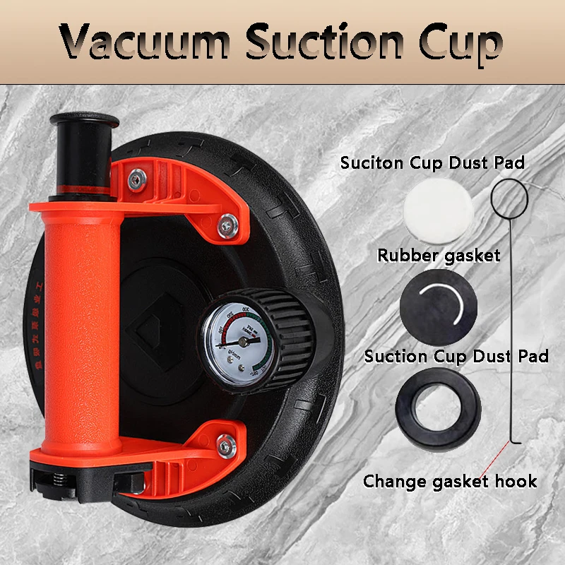 Vacuum Suction Cup 8 Inch 250Kg Carrying Capacity Heavy Duty Glass Suction Cup Lifter for Granite Tile Glass Manual Lifting