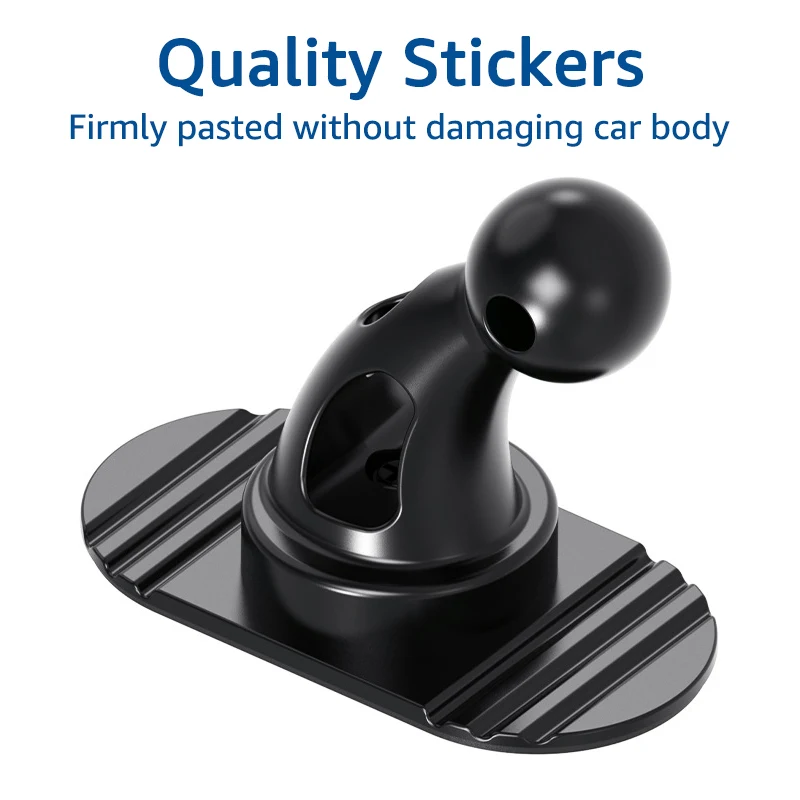 Untoom 17mm Ball Head Base Universal Sticker Base Car Phone Holder 360° Rotation Car Dashboard Cell Phone Mount Accessories — view 3