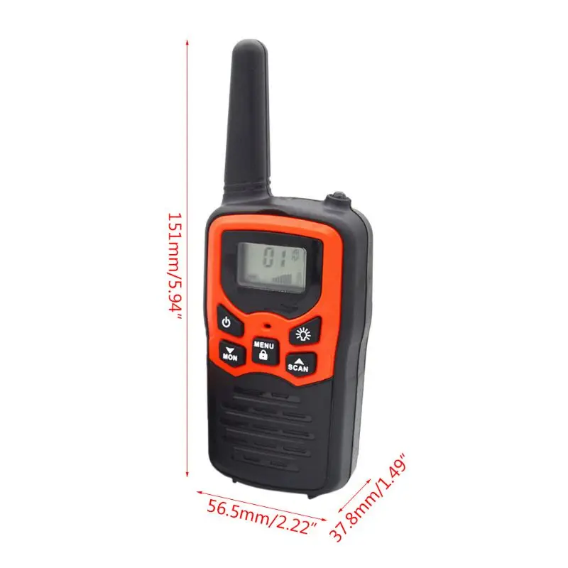 Walkie Talkies for Adults Long 2 Pack 2-Way Radios Up to 5 Miles 51BE images - 6