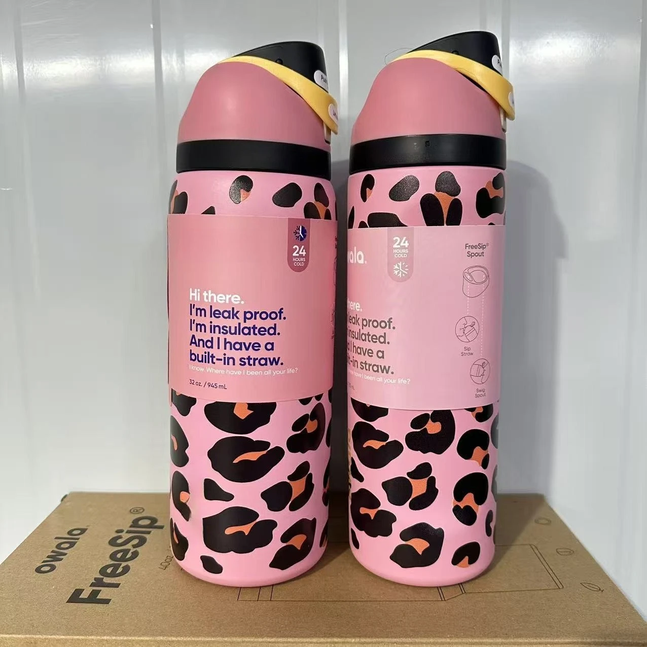 32oz Stainless Steel Vacuum Insulated Water Bottle with Straw and Leak-Proof Lid
