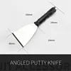 High Quality 1Pcs Stainless Steel Oblique Blade Scraper 250mm Length Putty Knife with Plastic Handle 2