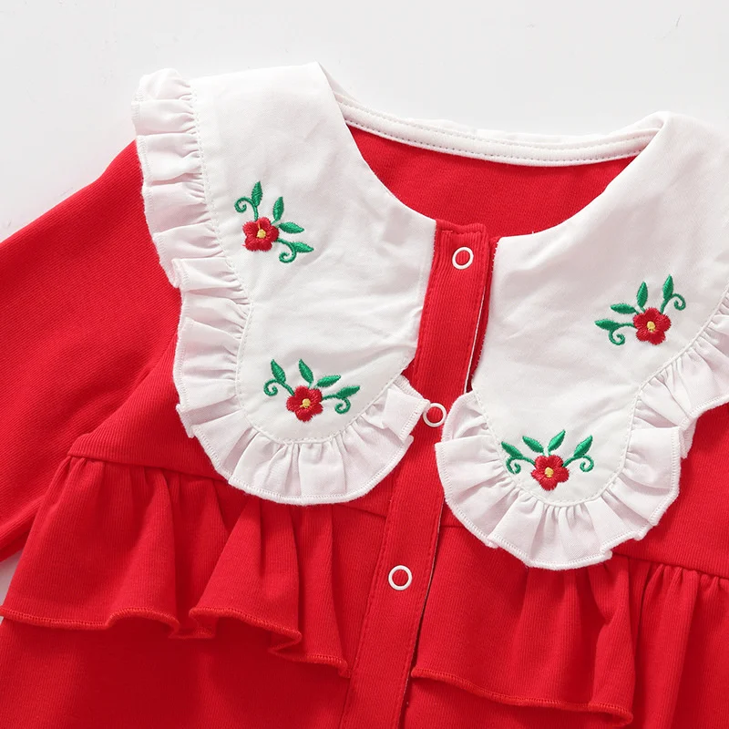 Autumn New Baby One-piece Clothes Girl Baby Full Month Old Long Sleeve Ha Yi Climbing Clothes