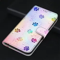 Adorable Floral Animal Kids Holster Wallet Cover - iPhone 12 Mini (Footprint Water D)