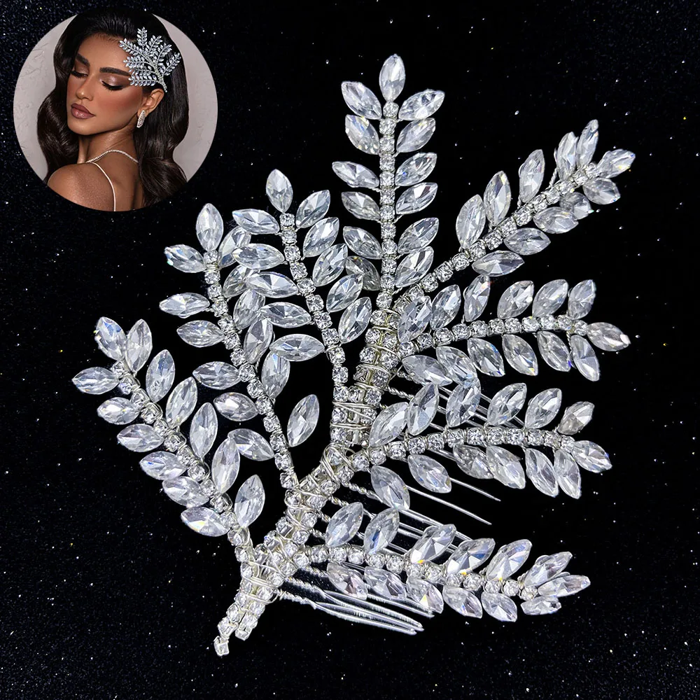 DZ020 Elegant Wedding Hair Combs for Bride Bridal Hair Clips Headpieces Jewelry Crystal Wedding Accessories Shiny Ornament