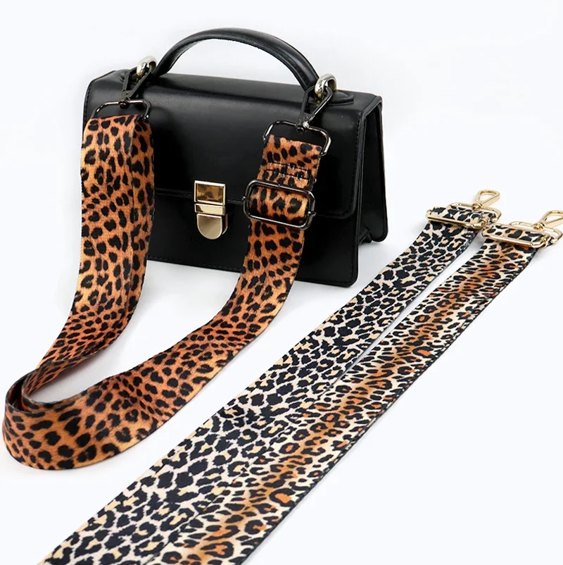 Deepeel 38mm Women's Leopard Bag Straps Crossbody Handbag Shoulder Belts 80-130cm Adjustable Wallet Tape Replacement Accessories