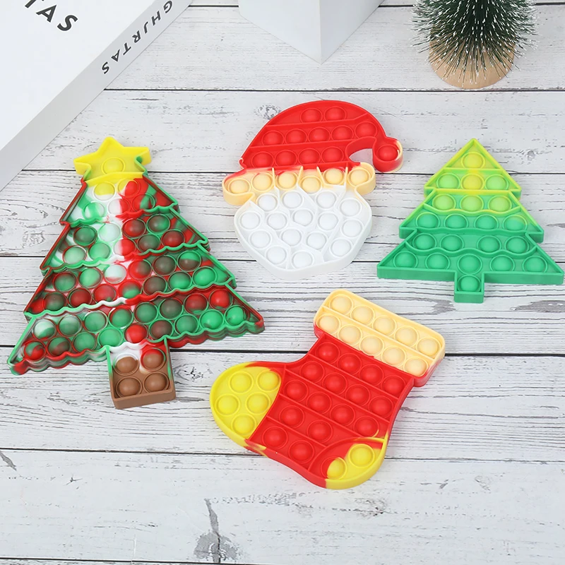 Weihnachten Silikon Gummi Anti Angst Stress Relief Push Pop Zappeln Spielzeug Santa Claus Squeeze Das Spielzeug Für 2025, Weihnachten Geschenk – Detail 6