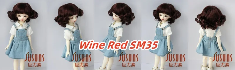 JD164 Kurze Lady Curls Synthetische Mohair BJD Perücken 5-6" 6-7" 7-8" 8-9" 9-10" 10-11" YOSD MSD SD DOD QBaby Blythes Puppenzubehör – Detail 14