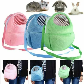 Small Pet Carrier Rabbit Cage Hamster Chinchilla Travel Warm Bags Guinea Pig Carry Pouch Bag Breathable Pet Cage Rat Leash 2