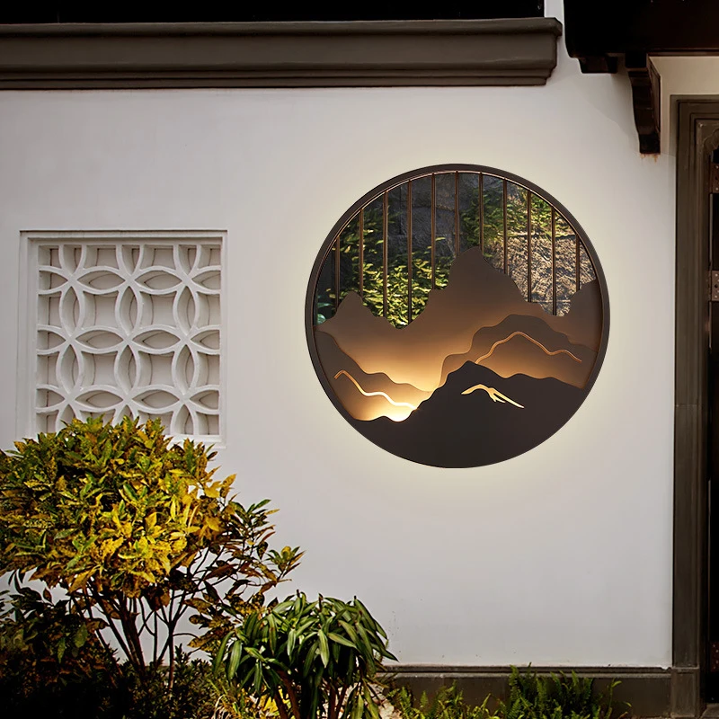 รูปสินค้า โคมไฟสไตล์จีนตกแต่งสวนภายนอก