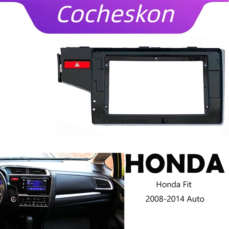 

10.1 9 inch Car Radio Dashboard Fascia For Honda Fit 2008-2014 Auto Stereo Panel Mounting Bezel Faceplate Frame Dash Kit