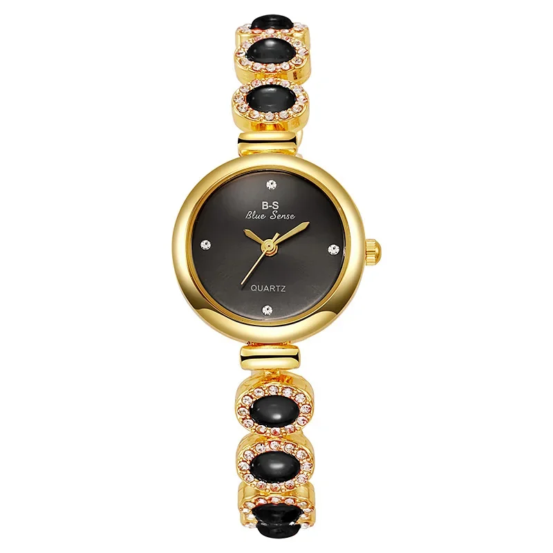Women watches famous brand women's quartz watches luxury green gemstone bracelet watch gift female wristwatch