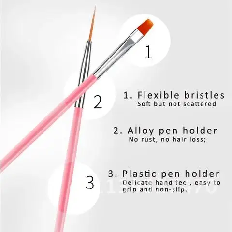 네일 페인팅용 DIY 다기능 후크 라인 펜, 미술 용품, 2 가지 색상 페인팅 브러시, 플라스틱 및 나일론 어린이 문구
