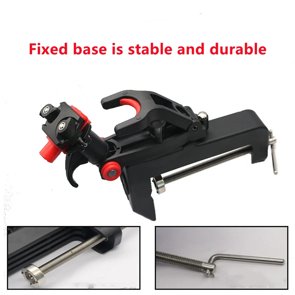 Fishing Rod Holder 360 Degree Adjustable Angle Sea Fishing Rod Bracket Universal Gun Turret Lock Device Kayak Boat
