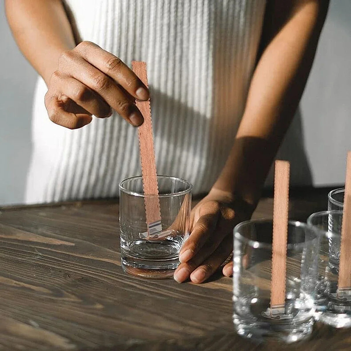 Candle Making Kit 10pcs/set Wave Wooden Candle Wicks Eco-friendly Smokeless Big Flame Long Wooden Wax Core & Base Candle Jars DIY Gift Kit