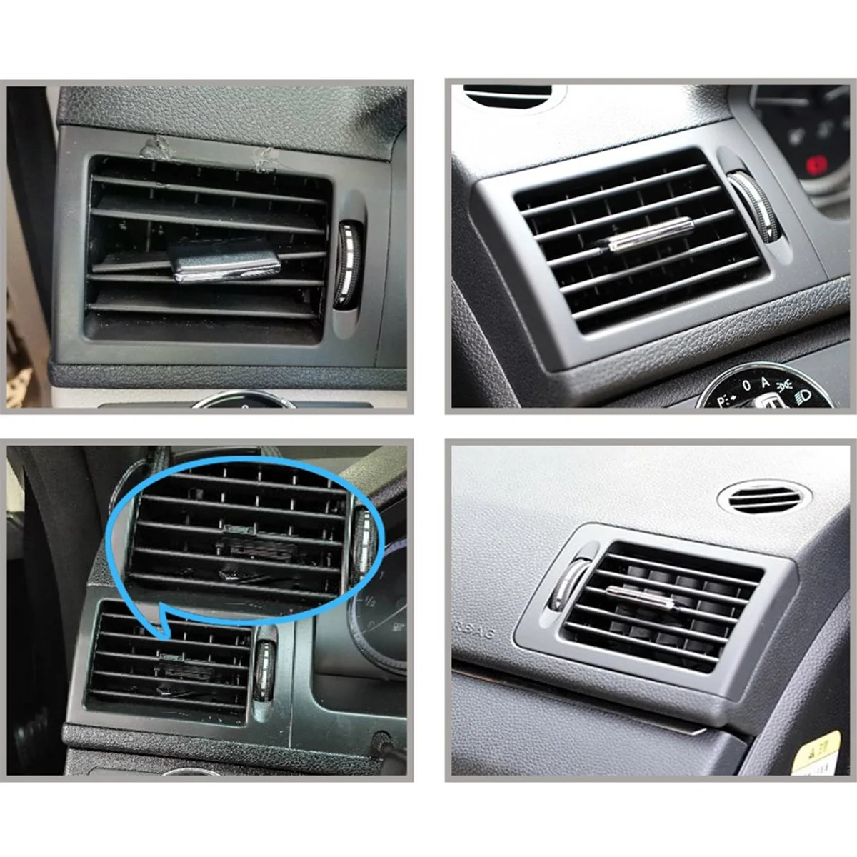 ABZV-Right Dash Air Conditioner Vent Grille Cover A2048300854 for Mercedes Benz C-Class W204 S204 2008-2012 180 200 220 260