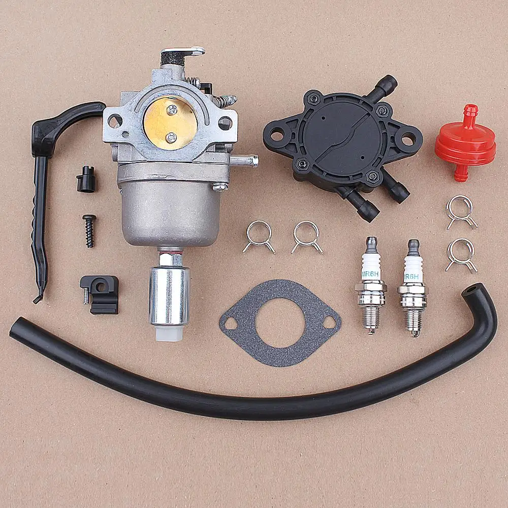 Carburetor Fuel Filter Pump Spark Plug Kit For Briggs & Stratton 699109