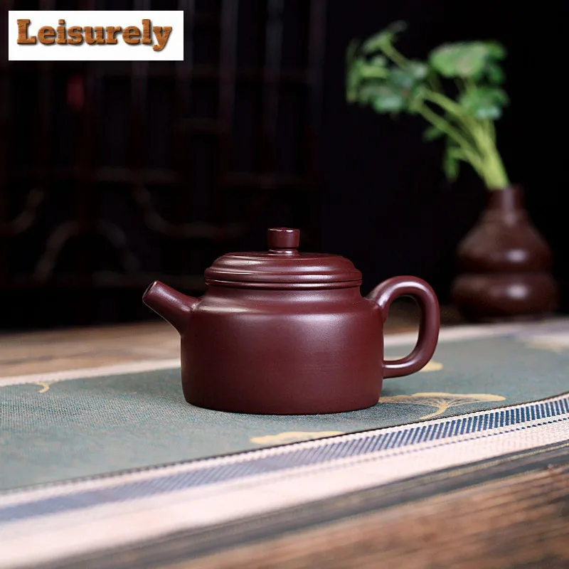 290ml Traditional Yixing Purple Clay Teapots Handmade De Zhong Pot Raw Ore Zhu Mud Kettle Chinese Zisha Tea Set Tableware Craft