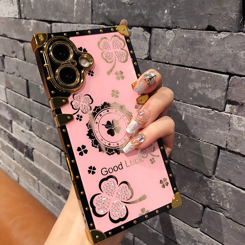 Glitzer Retro Diamant Strass Handyhülle Für Iphone Pro Max_voghion.com