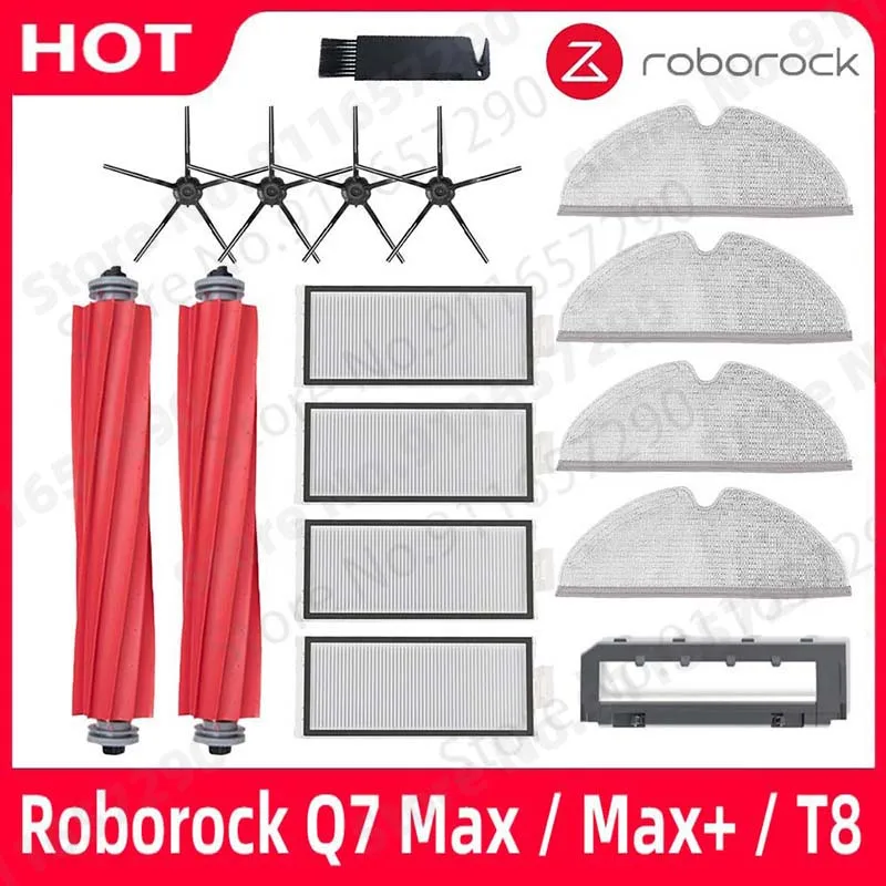 Kit d'accessoires de rechange pour robot aspirateur Roborock Q7 MAX Q7 Max+  1 brosse principale et 2 filtres et 3 brosses laté[673] - Cdiscount  Electroménager