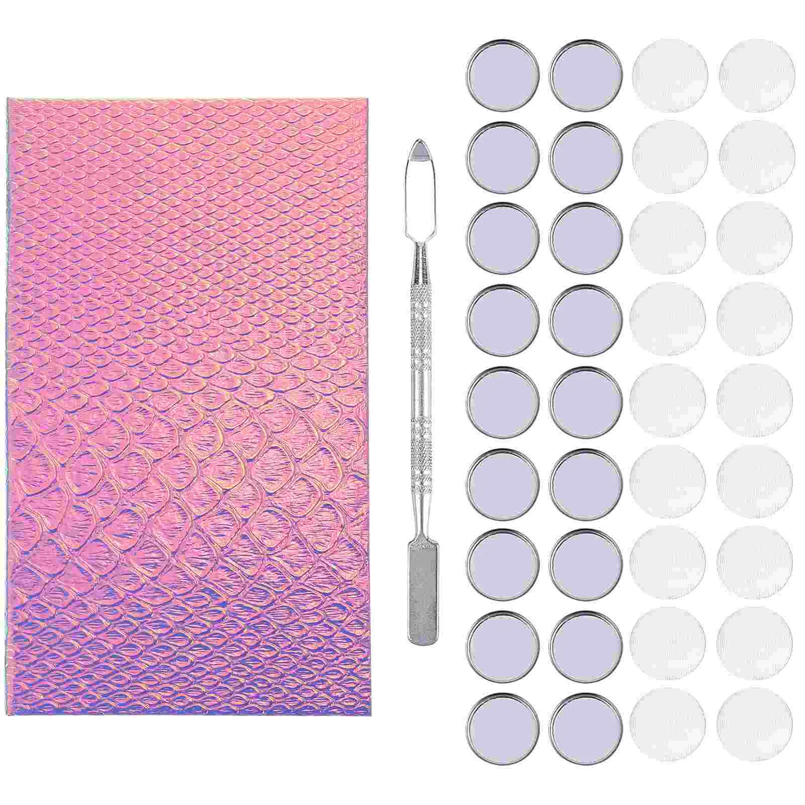 

Коробка для теней с лопаткой, пустые магнитные палитры теней для век, Косметическая Помада, палитра теней для век с наклейками, аксессуары