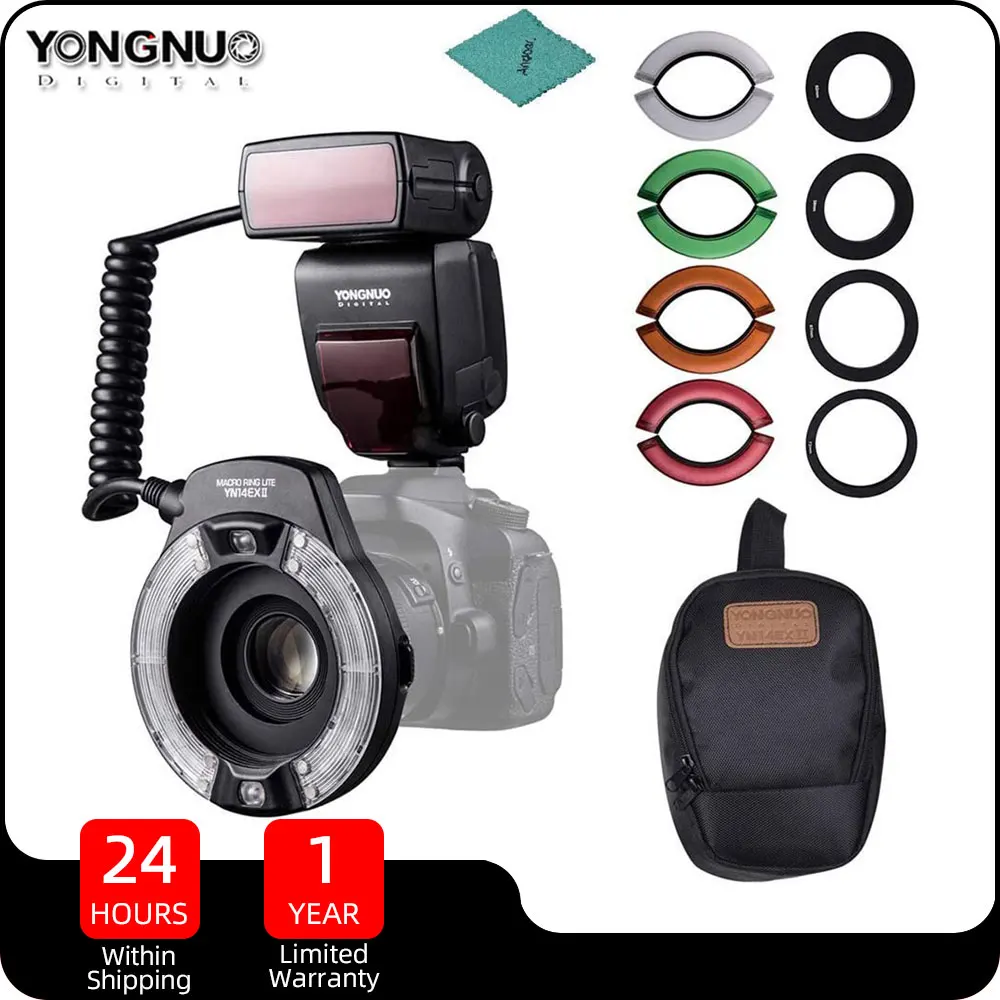 Yongnuo Yn14Ex Ii Ttl Led Macro Ring Flash Light Doppia Lampada Per Canon Eos Dslr Camera 5 D4 1 Dx2 750D