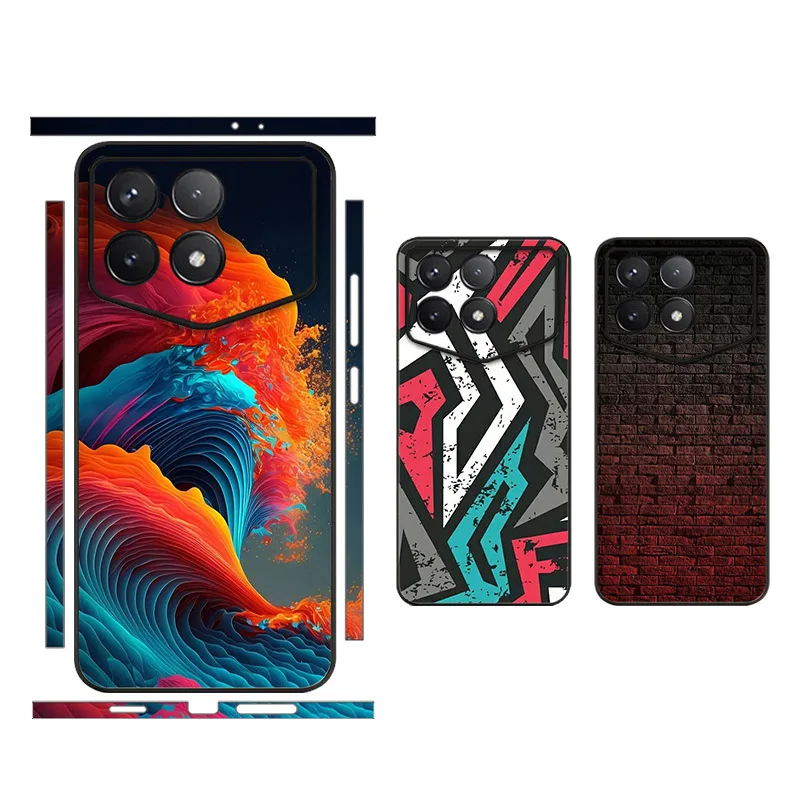 3M Materiale Cool Pattern Pellicola Opaca Skin Phone Back + Side Sticker Per Xiaomi Redmi K70 Pro K70E K70 K60 Ultra K60 Pro Wrap