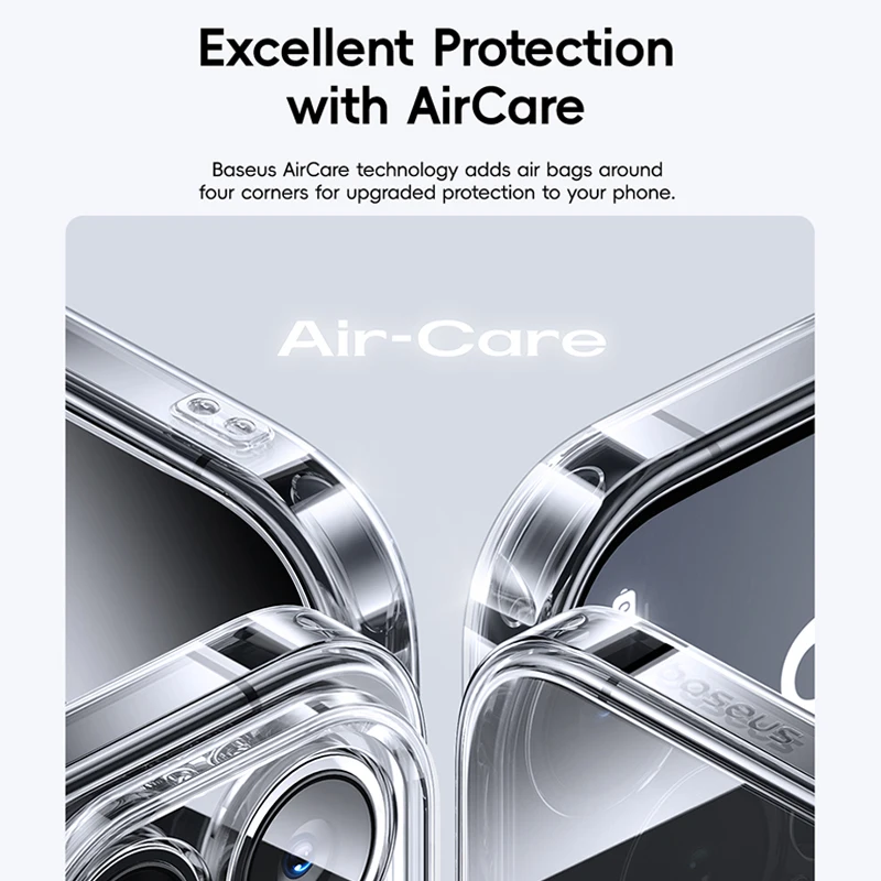 Baseus Tempered Glass Case for iPhone 17 16 15 Pro Max Clear Hard Tough Corning Gorilla Glass Case for iPhone 17 16 Pro Max Case