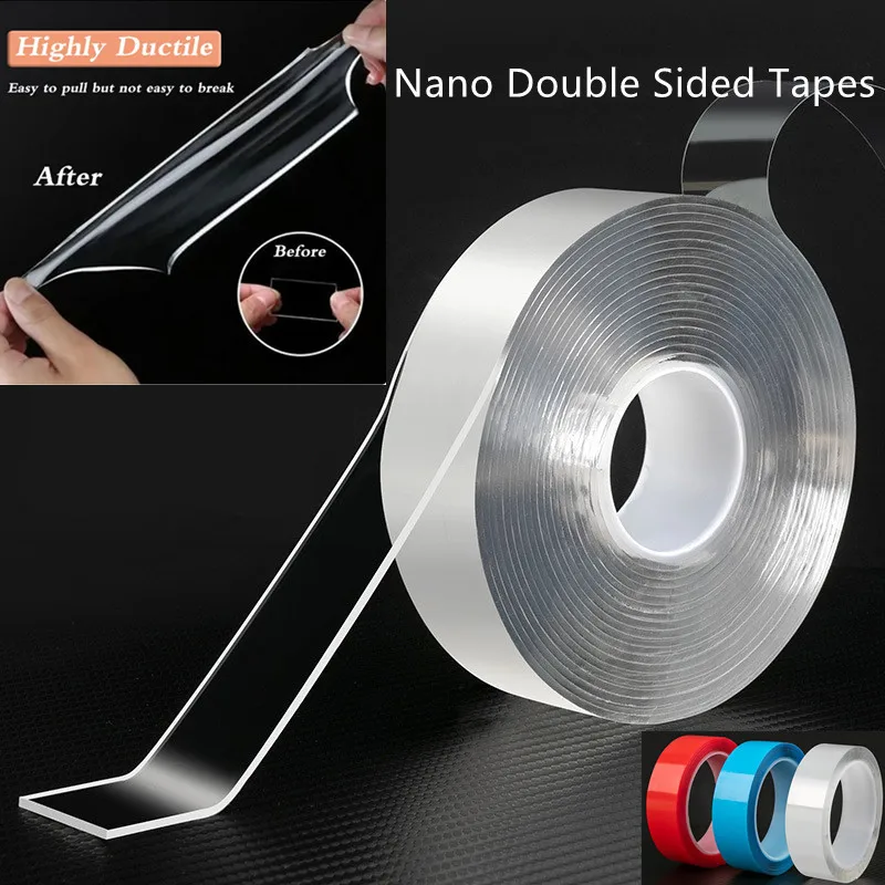 Nano Double Sided Tape Waterproof Trasparente Reuse Home Tapes Adhesivos Porcellana Super Colla Cinta Doble Cara Extra Fuerte