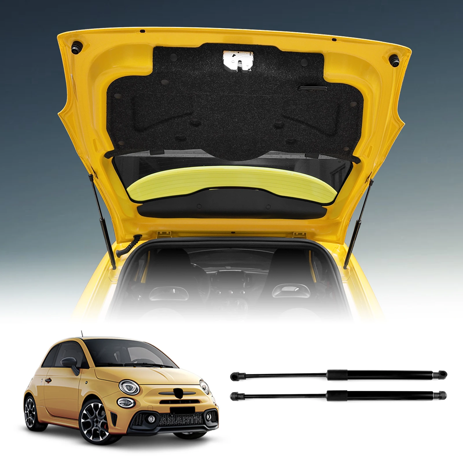KUNGKIC Voor FIAT 500 500c 2008-2024 Abarth 595 695 2012-2024 Mag-Safe autotelefoonhouder telefoonhouder magnetische telefoonhouder 360° rotatie zwarte telefoonhouder