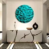 Round Corrugated Mirror Metal Background Wall Decoration, Stainless Steel Pendant, Living Room, Bedroom, Villa Wall Decoration 4