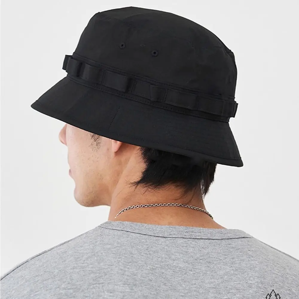 Hiking Caps Four Seasons Cotton Solid Bucket Hat with Small Pocket Fisherman Hat Outdoor Travel Sun Cap for Men and Women