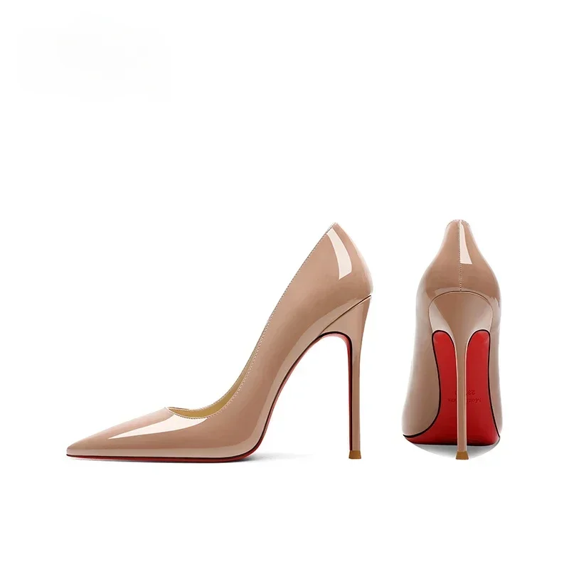 

customized Red soled high heels heels summer new 12cm pointed shallow mouth fashionable and sexy professional shoes