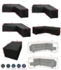 15 Size L Shape All-Purpose Covers Waterproof Rattan Corner Furniture Cover Garden Patio Outdoor Sofa Protector Anti-Dust 1