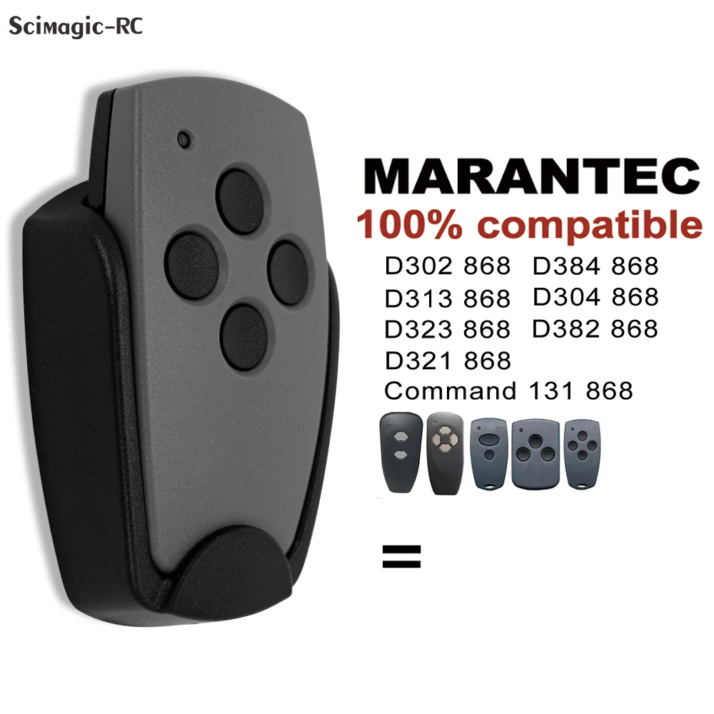 MARANTEC 868MHz Garage Door Remote Control Digital  D302 D304 D321 D323 D382 D384 868.3MHz Fixed Code Transmitter Gate Keyfob 4