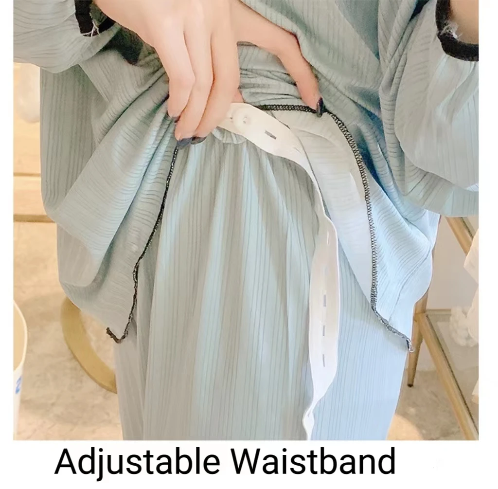 2-Piece Cotton Maternity Nursing Pajama Set for Spring Summer