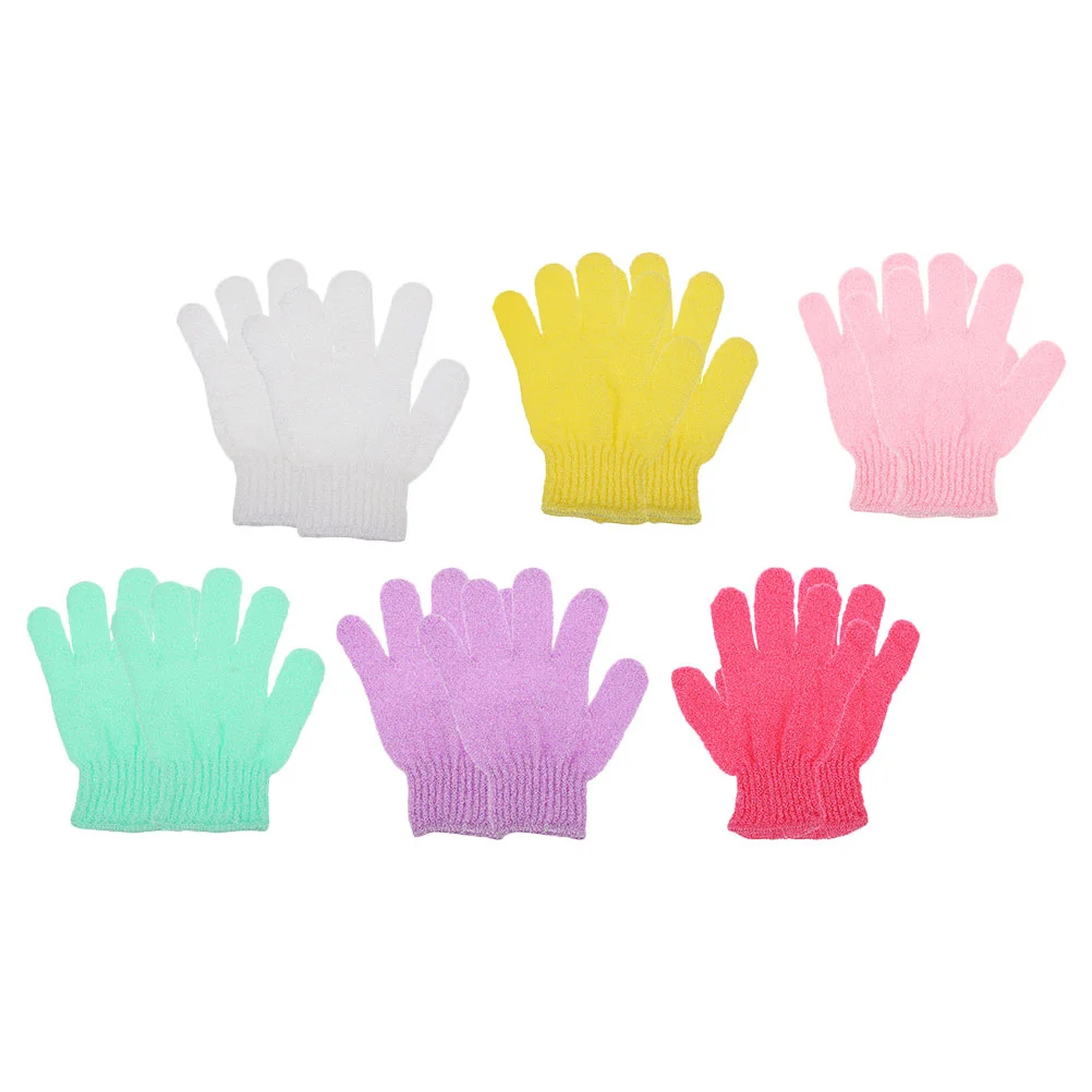 

12 Pcs Exfoliating Gloves Mittens Shower Scrubber Take Bath Scrubbing Body Nylon Man Mitts