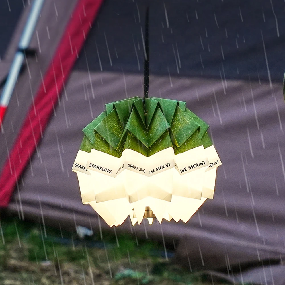 DIY Outdoor Camping Light Shade Waterproof Snap Button Hanging Lantern Cover Folding Camping Lampshade for Outdoor Tent